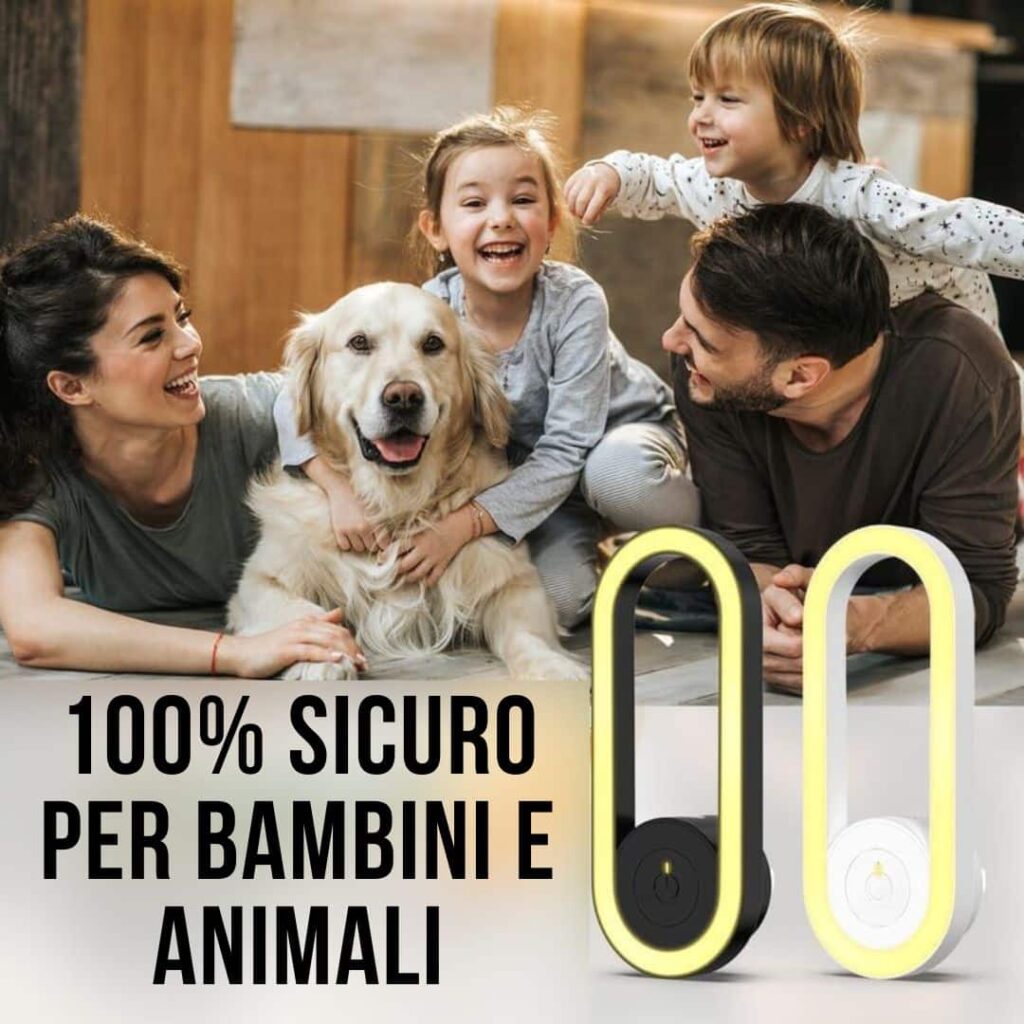 Dispositivo elettronico sicuro per bambini e animali domestici.