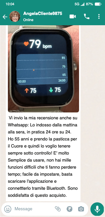 SmartWatch con monitor cardiaco e funzioni fitness avanzate.