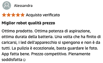 Robot aspirapolvere con spazzole per pulizia efficiente e silenziosa.